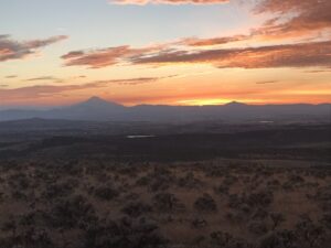 Mt. Jefferson during sunset (08/20/2017) from just east of Madras, Oregon. Photo by Eric D. Skidmore